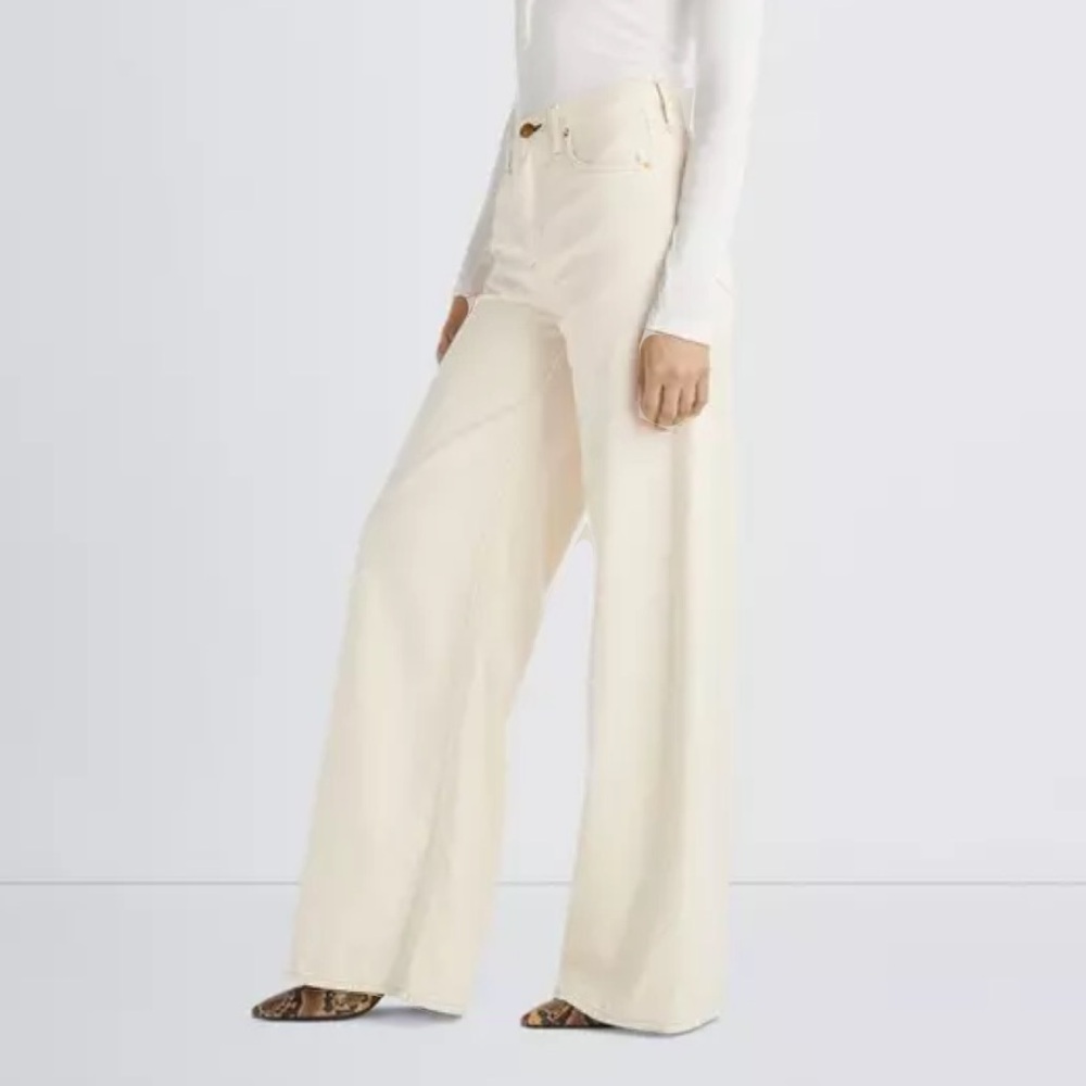 Rag & Bone Sofie Wide-Leg Jean in Ecru